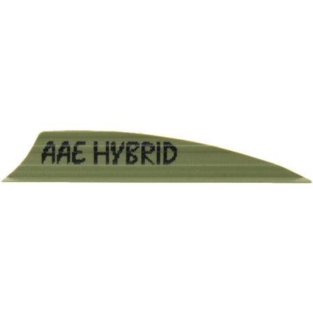 AAE Hybrid 2.0 Shield Cut Arrow Vanes OD Green 50-Pack