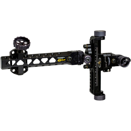 Black Gold 2ADT Competition Archery Sight 6 in. Dovetail Grey RH