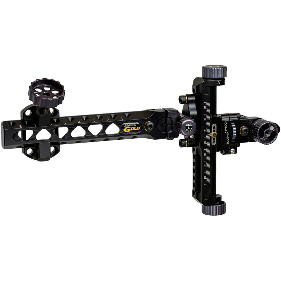 Black Gold 2ADT Competition Archery Sight 6 in. Dovetail Grey RH