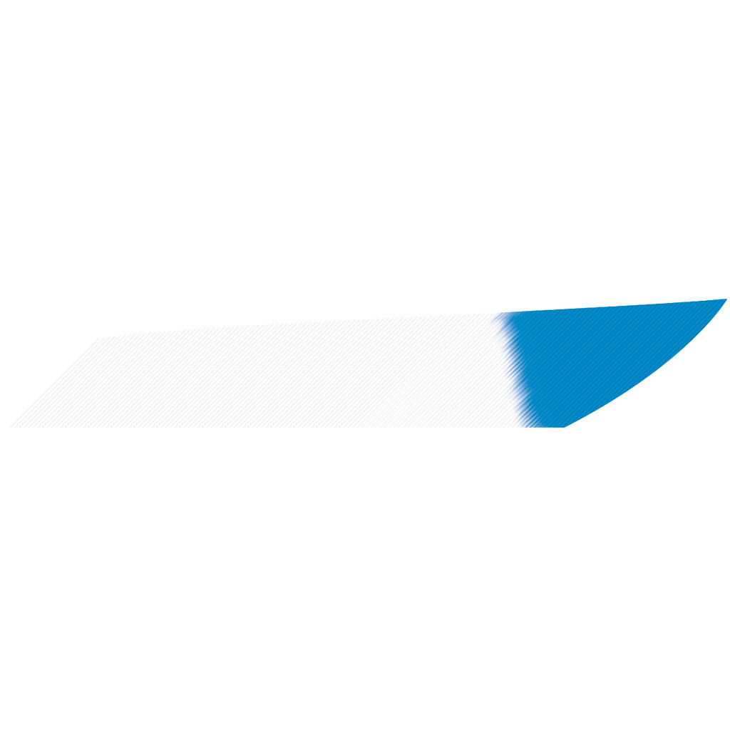 Gateway Mako Archery Feathers White Blue Tip 3.125 in. Left Wing 50-Pack
