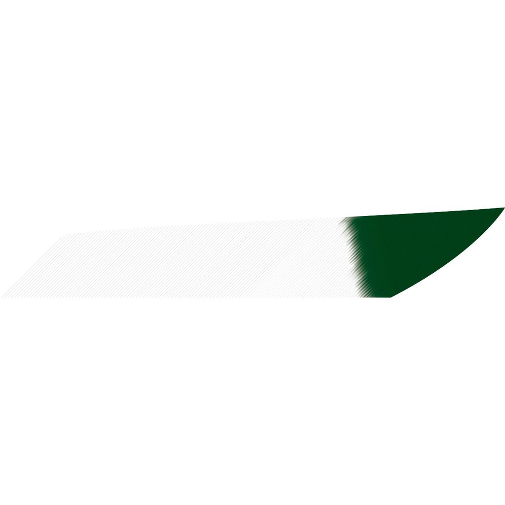 Gateway Mako Archery Feathers White Green Tip 3.125 in. Left Wing 50-Pack