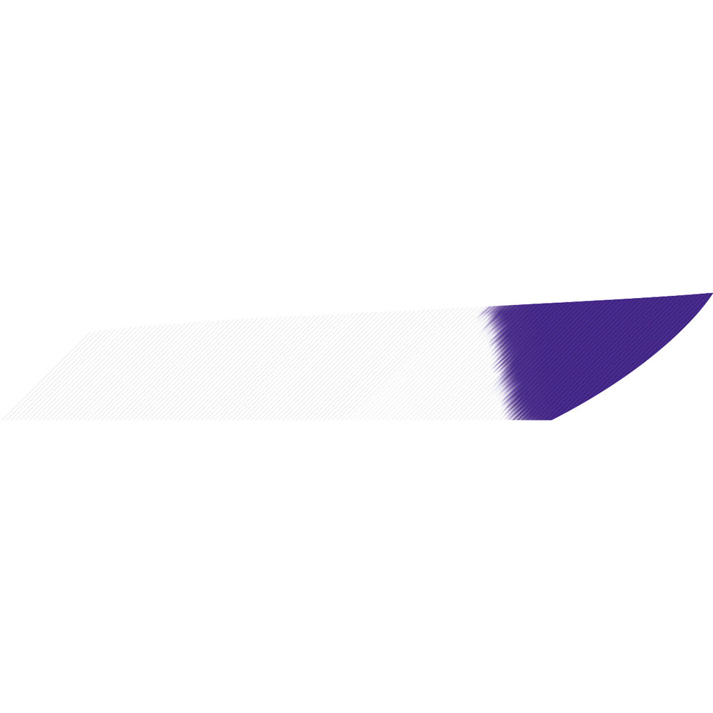 Gateway Mako Archery Feathers White Purple Tip 3.125 in. Left Wing 50-Pack