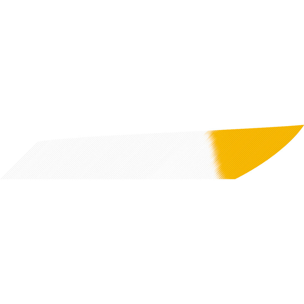 Gateway Mako Feathers White Yellow Tip 3.125 in. LW Traditional Archery Fletching 50 Pack