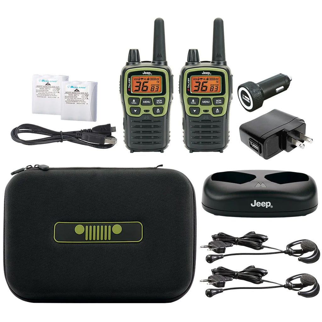 Midland Jeep X-Talker Extreme Dual Pack Two-Way Radio 22-Channel 38-Mile Range 2 pk.