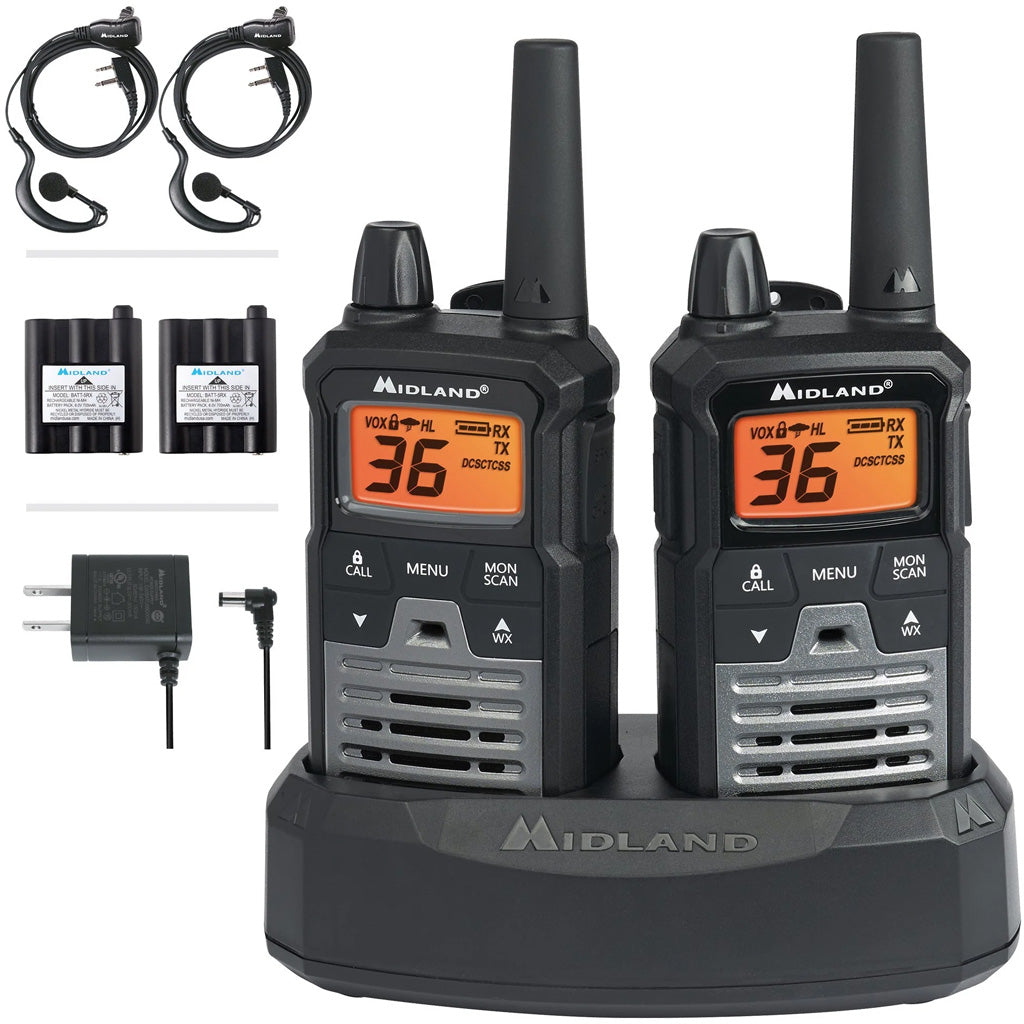 Midland X-Talker T290VP4 GMRS Two-Way Radio 40-Mile Range 22 Channels 2 pk.