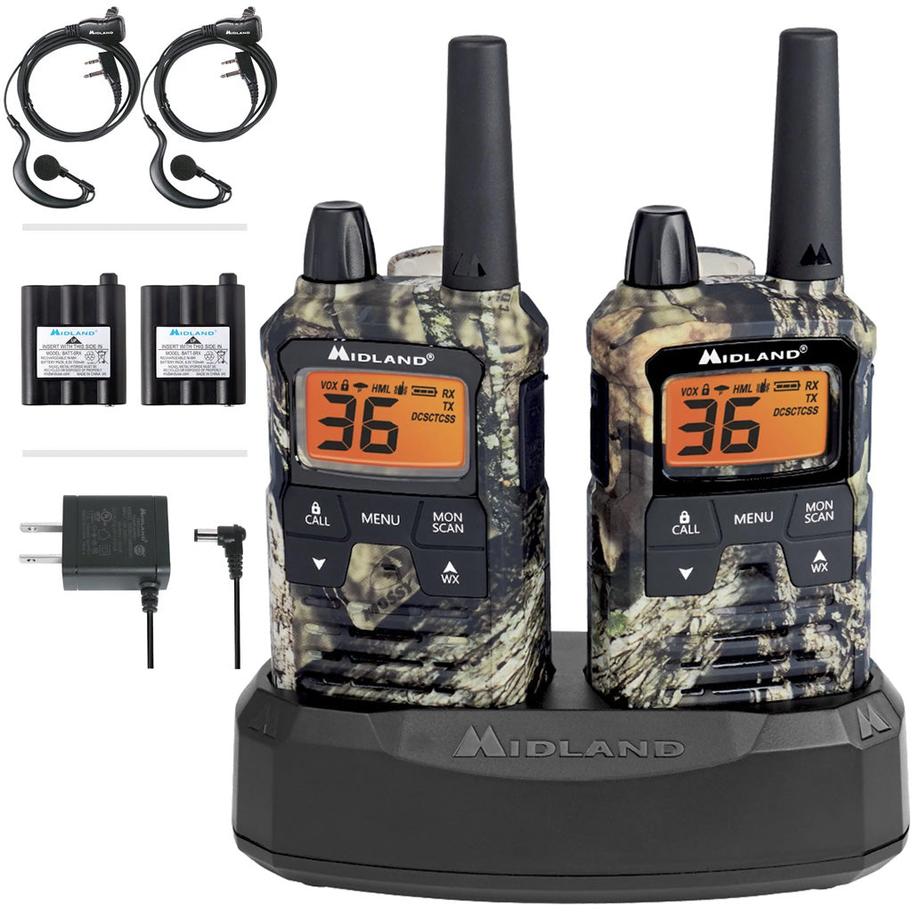 Midland X-Talker T294VP4 Two-Way GMRS Radio Mossy Oak Camo 40-Mile Range 2 pk.