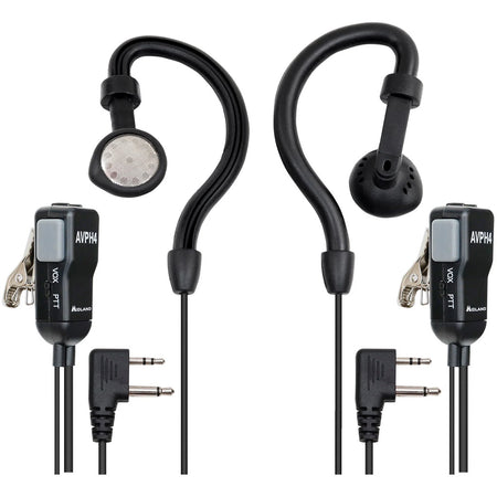 Midland AVPH4 Wrap Around the Ear Headset Push-to-Talk for GMRS/FRS Radios
