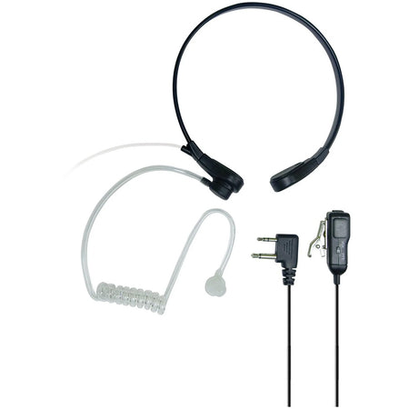 Midland AVPH8 Acoustic Throat Mic Headset with VOX PTT for GMRS/FRS Walkie-Talkies
