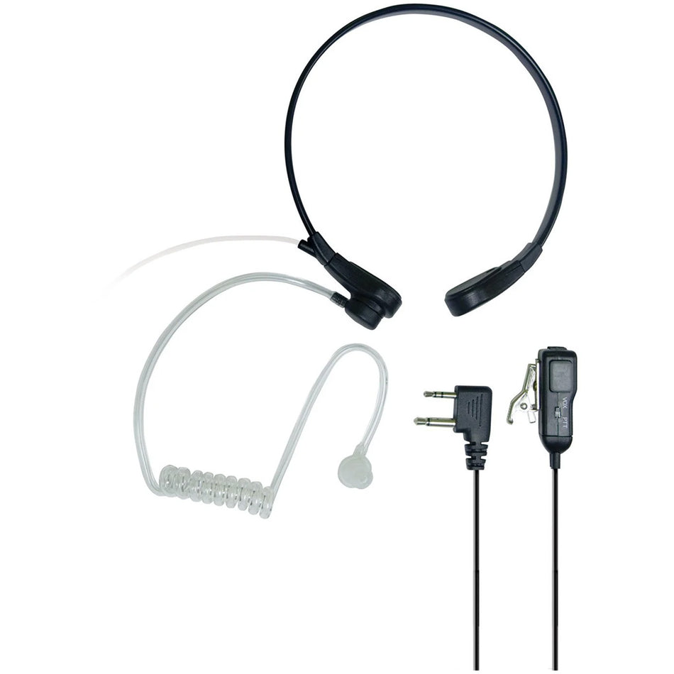 Midland AVPH8 Acoustic Throat Mic Headset with VOX PTT for GMRS/FRS Walkie-Talkies