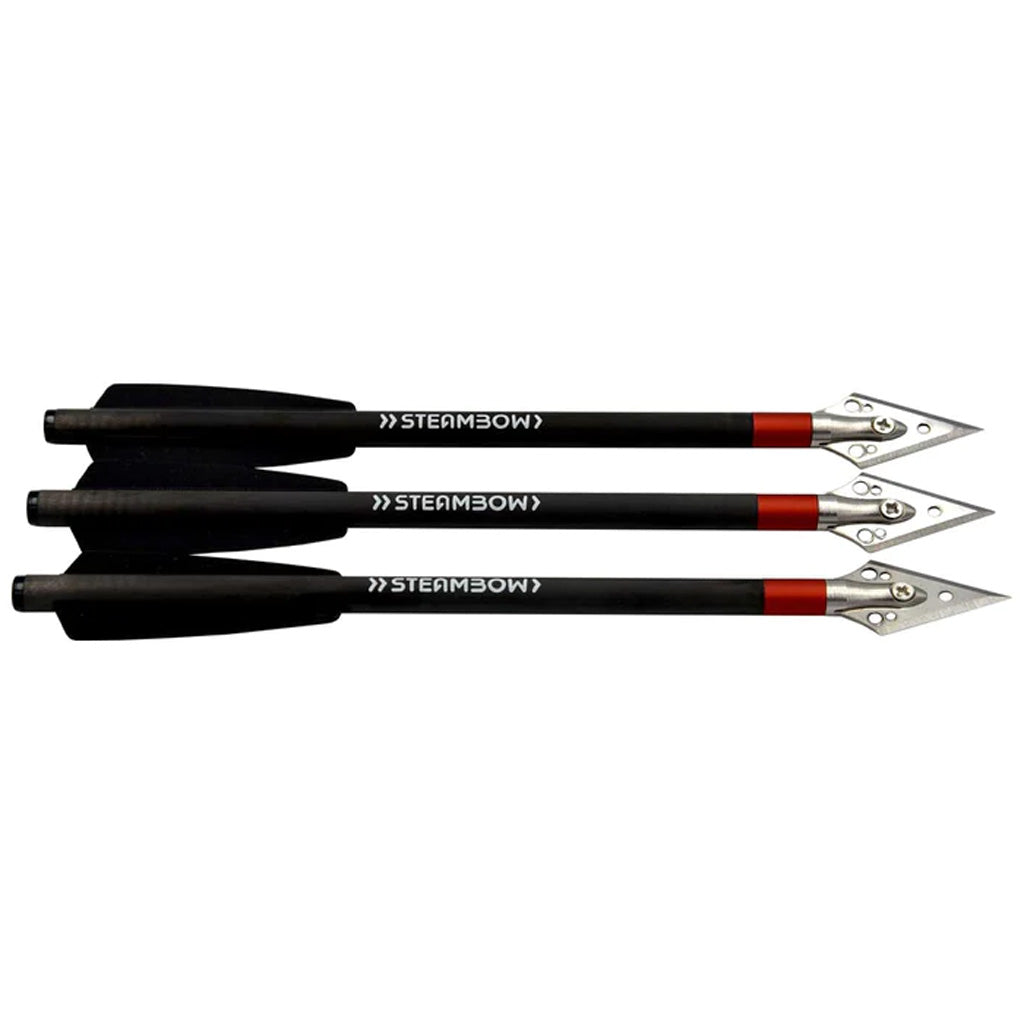 Steambow Light Broadhead Arrows 3-Pack for 35-90 lb Draw Weights