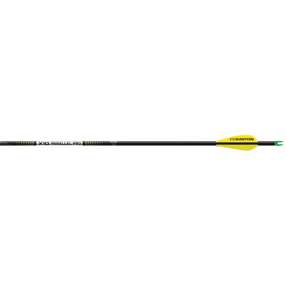 Easton X10 Parallel Pro Arrows 340 Spine with AAE Hybrid 26 Vanes 6-Pack