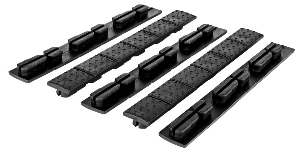 Trinity Force Universal KeyMod/M-LOK Rail Cover Black Heat Resistant Rubber 4.7" x 0.6"