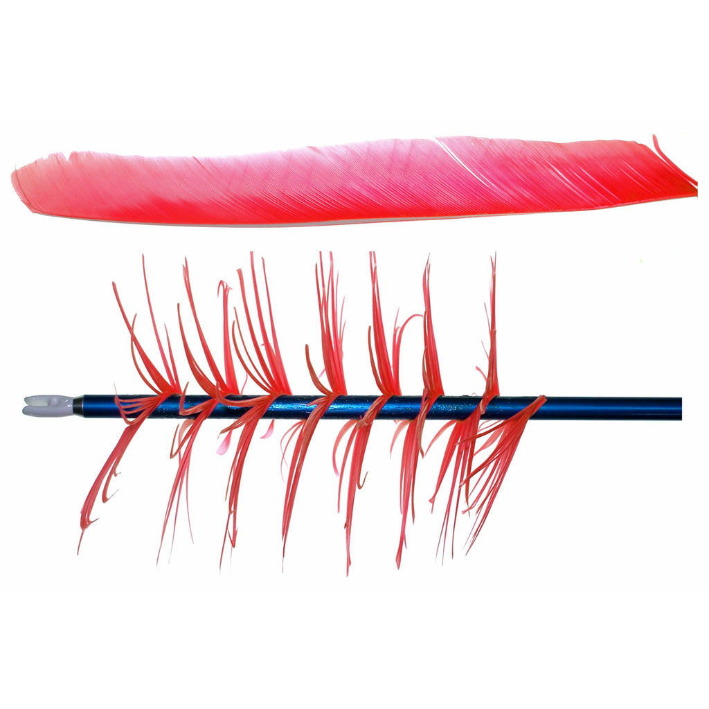 Trueflight Spiral Wrap Flu-Flu Feathers Red RW 100 Count