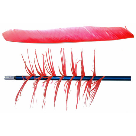Trueflight Spiral Wrap Flu-Flu Feathers Red RW 100 Count