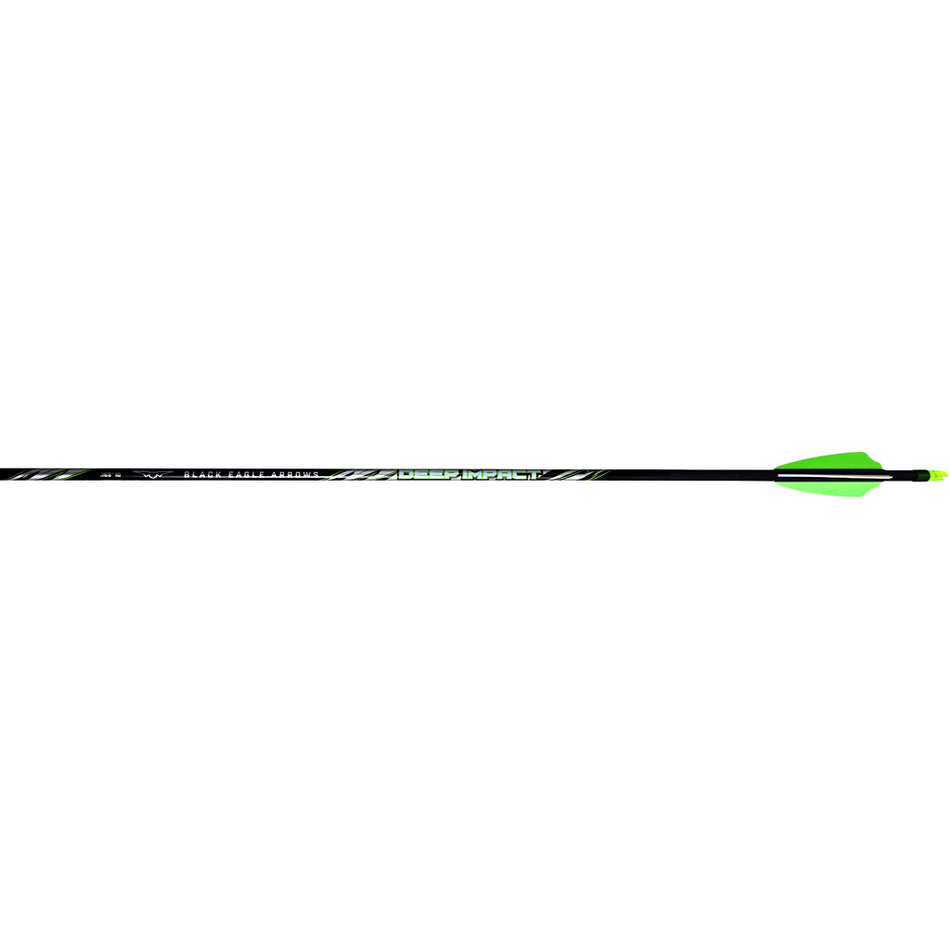 Black Eagle Deep Impact .001 300 Spine Micro-Diameter Carbon Arrows 2.5 in. Shield Cut 6-Pack