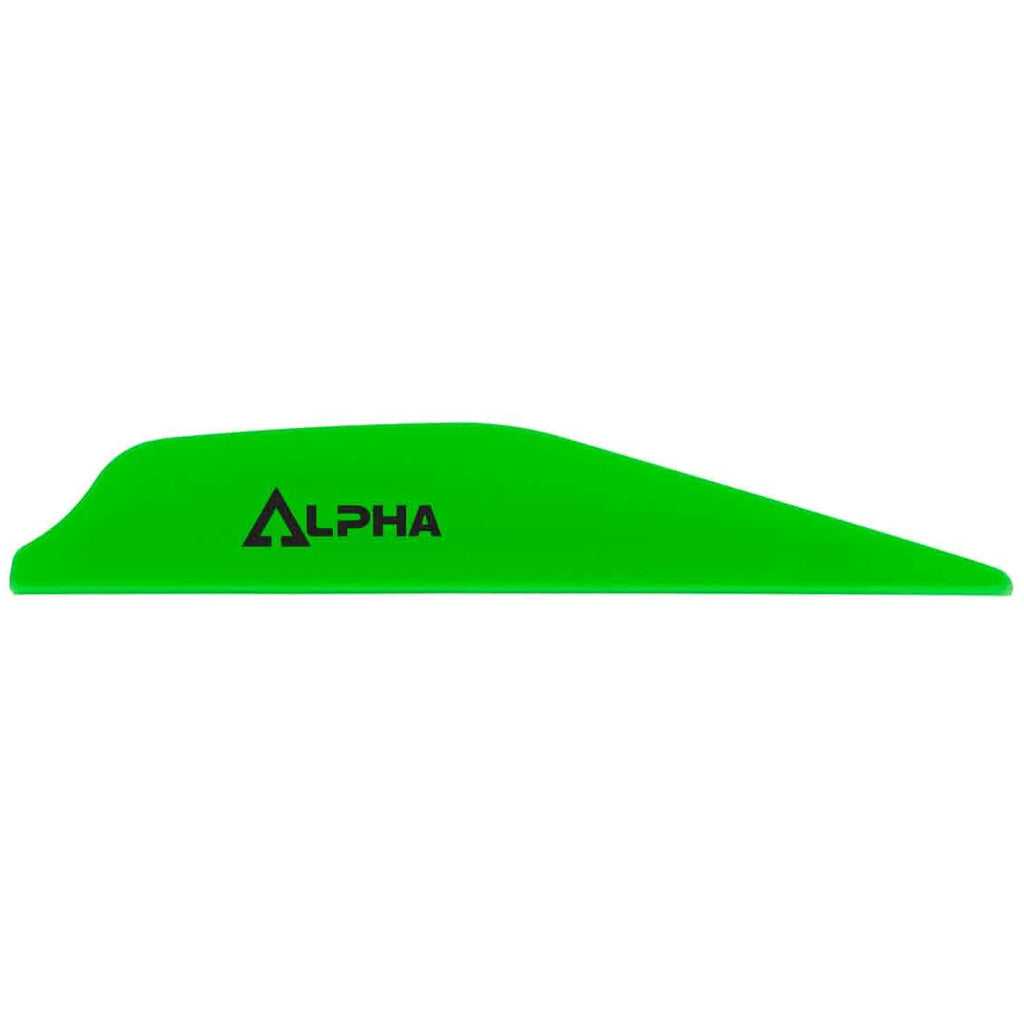Bohning Alpha Vanes Neon Green Color - 100 Pack
