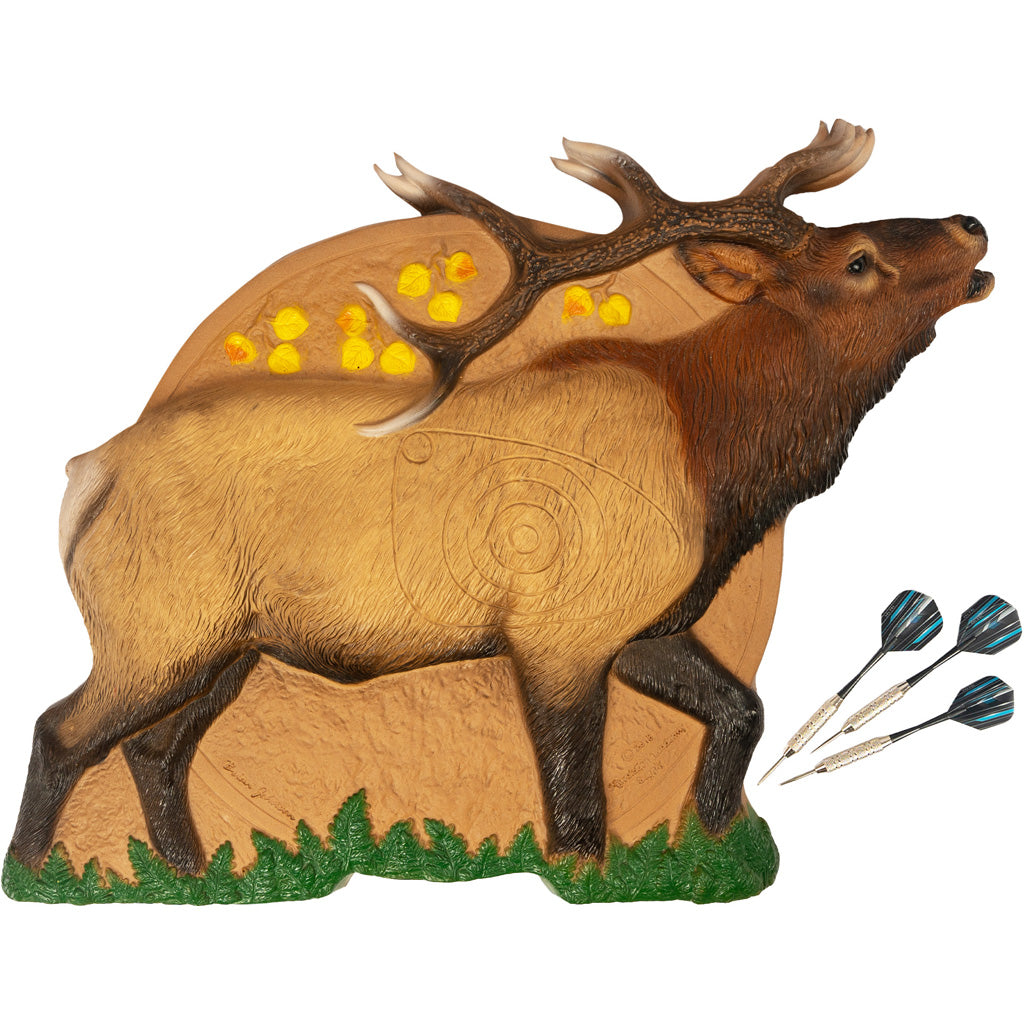 Rinehart Hunt Series Game Room Dartboard Bull Elk