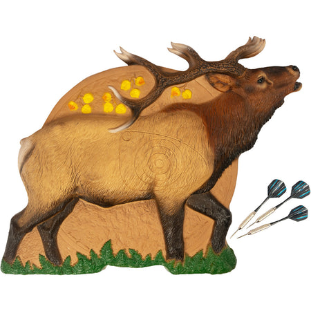 Rinehart Hunt Series Game Room Dartboard Bull Elk