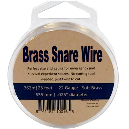 Brass Survival and Snare Wire 22 Gauge 25 Feet