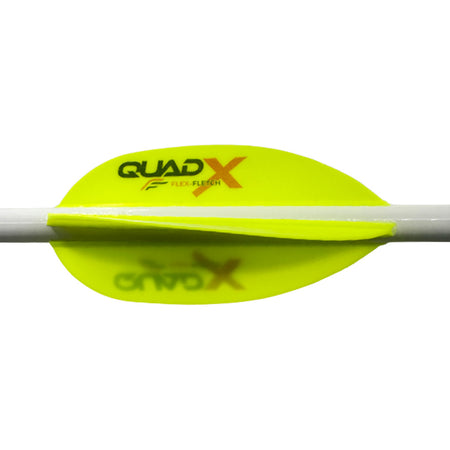 Flex Fletch Quad X Arrow Vanes Flo Yellow 50 Pack