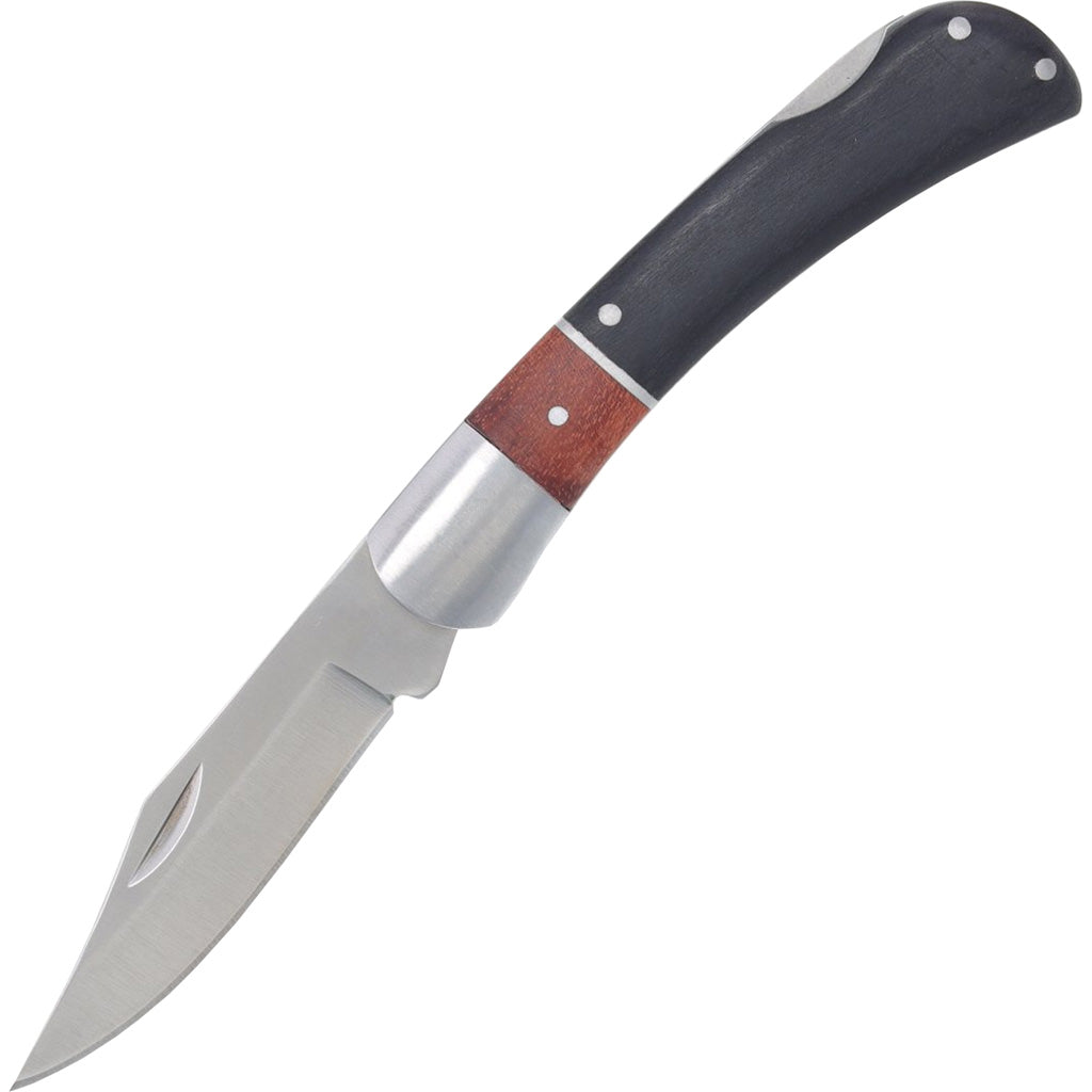 SZCO Black Bear Lockback Folder Knife 4" Closed Pakkawood Handle