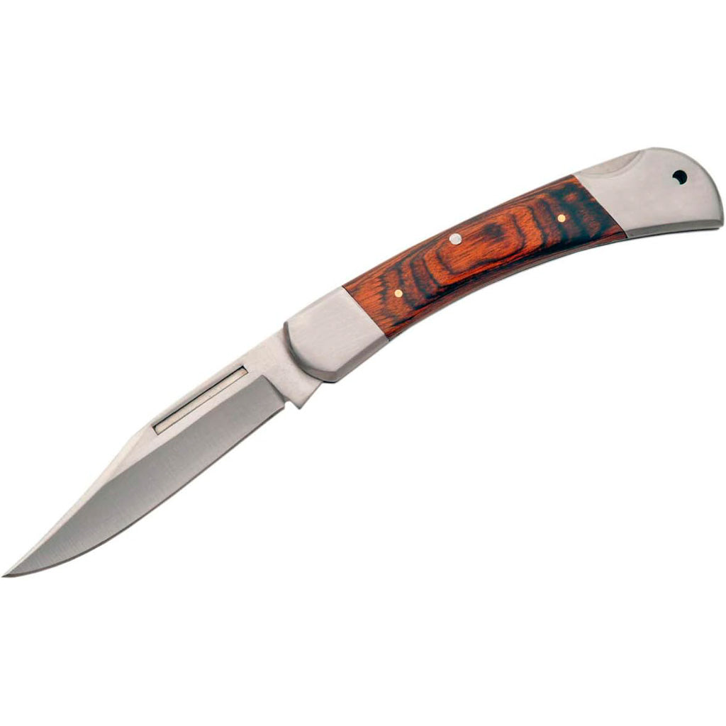 SZCO Classic Lockback Folder Knife 4" Closed Pakkawood Handle