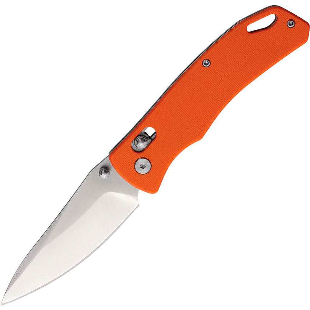 SZCO Orange G10 Rolling Lock Folder Knife 4.25" Closed 8CR13 Steel Blade