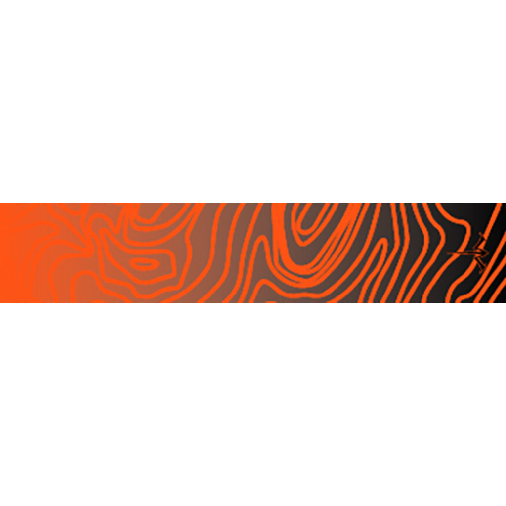 White Water Archery Topo Fade Arrow Wraps Orange 5 in. x 1.125 in. 15 Pack