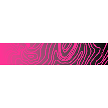 White Water Archery Topo Fade Arrow Wraps Hot Pink 5 in. x 1.125 in. 15 Pack