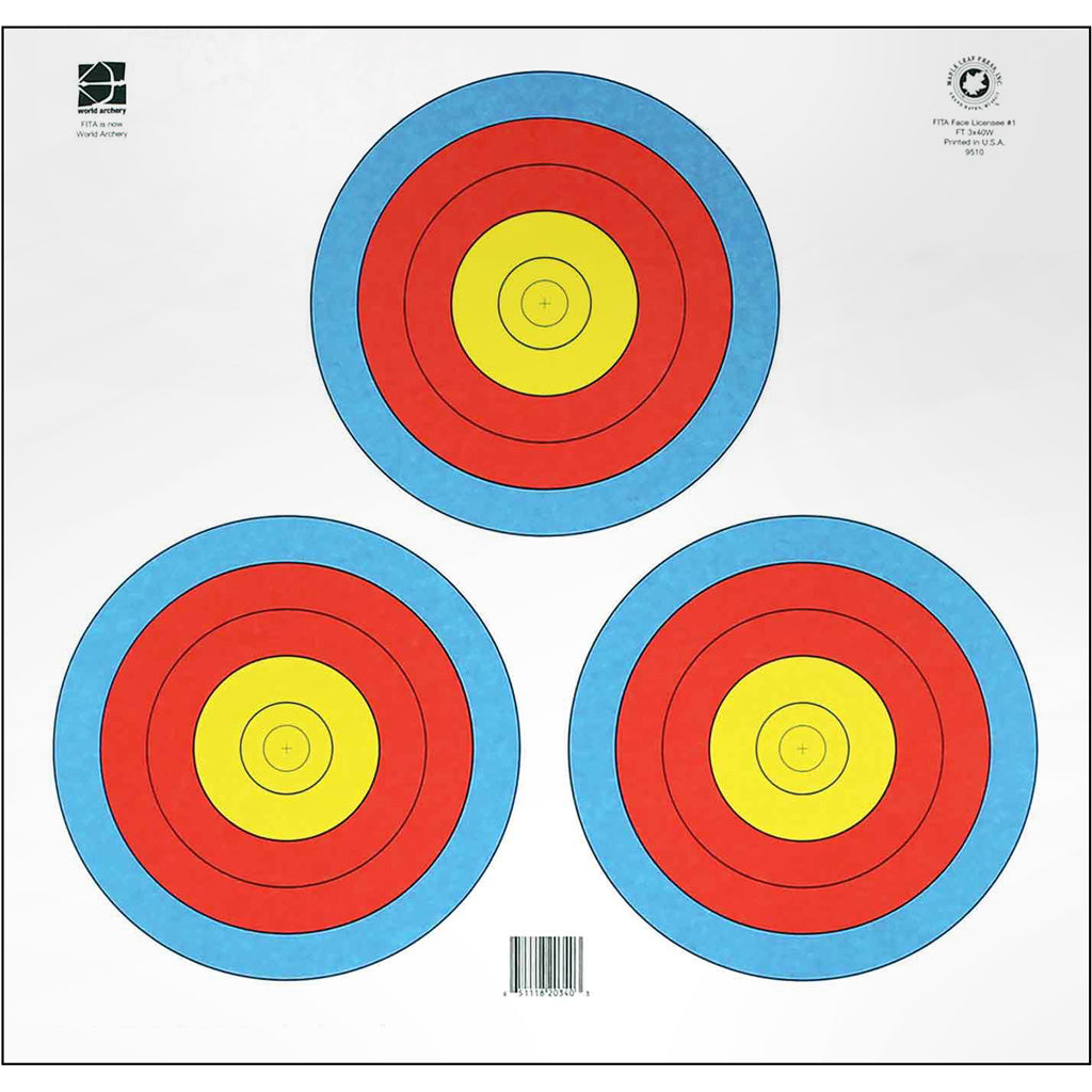 Maple Leaf WA 3 Spot Triangle Archery Target 25 Pack