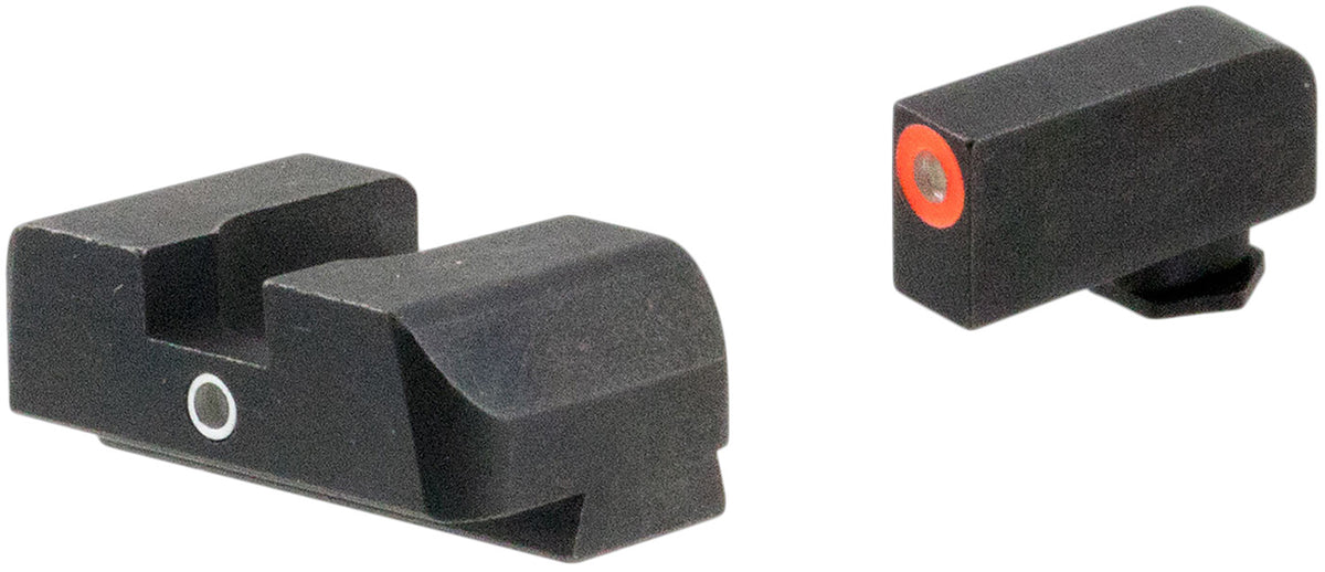 AmeriGlo GL5201 i-Dot Tritium Sight Set Glock Gen 5 9mm/.40 Green Orange Outline Front Green Rear