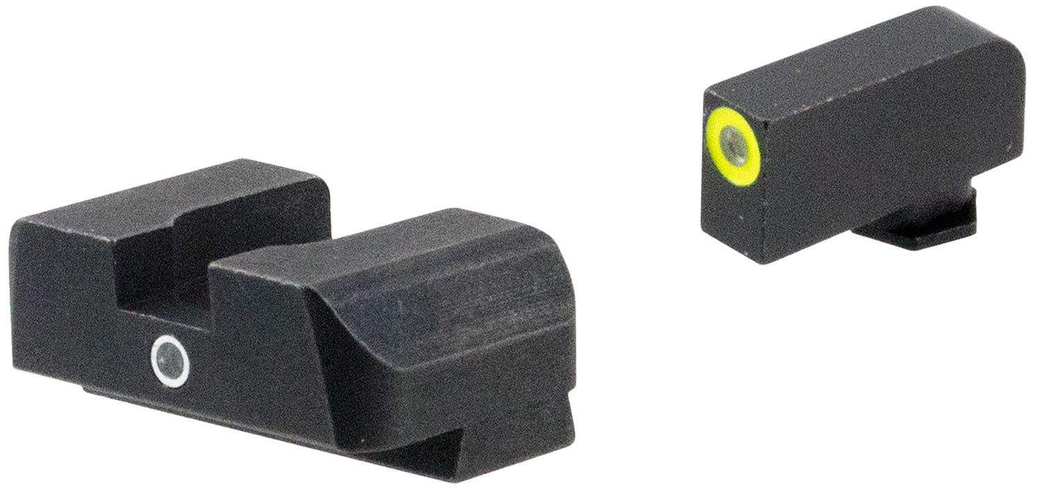 AmeriGlo GL5301 i-Dot Tritium Sight Set Glock Gen 5 9mm/.40 Green LumiGreen Outline Front Green Rear