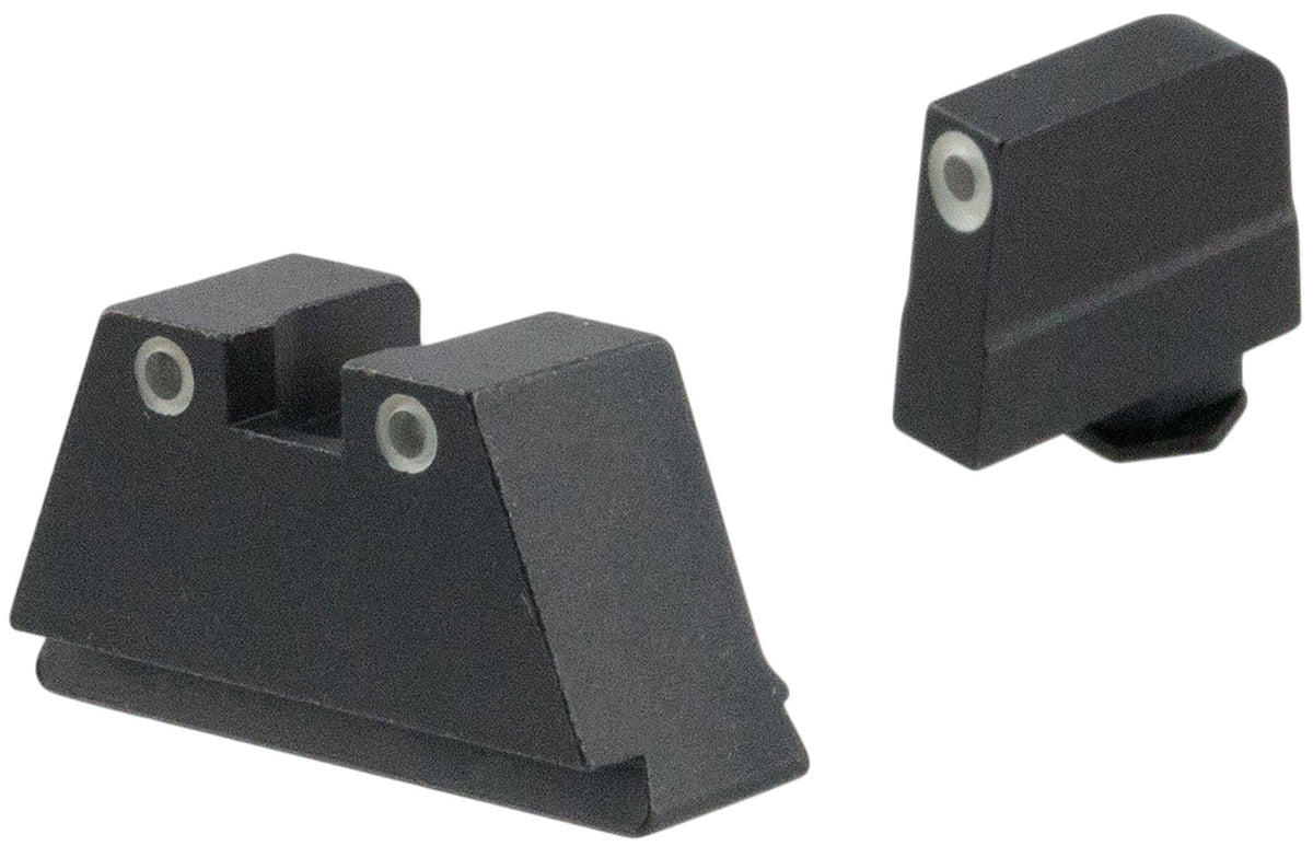 AmeriGlo GL349 Optic Compatible 3XL Tall Tritium Sight Set Glock Green White Outline Front and Rear