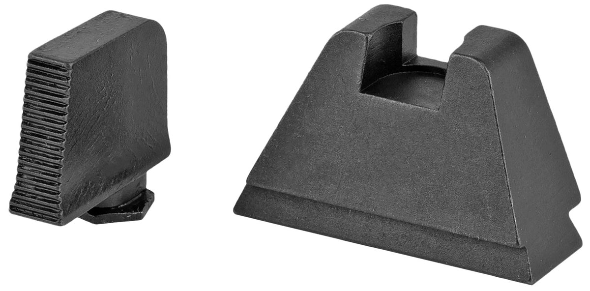 AmeriGlo GL506 Optic Compatible 3XL Tall Black Serrated Front Flat Black Rear Sight Set for Glock