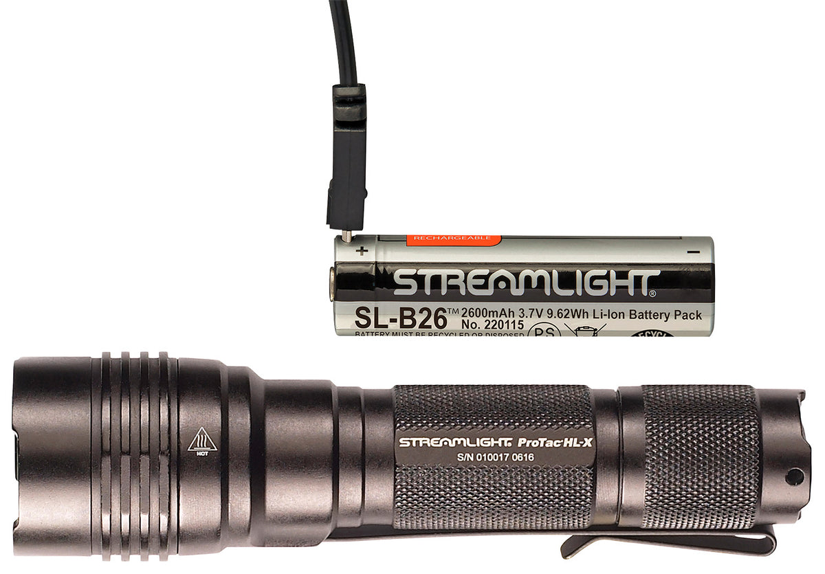 Streamlight ProTac HL-X USB Black Anodized Rechargeable Tactical Flashlight 1000 Lumens White LED