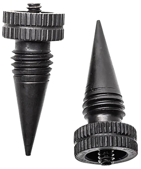 Accu-Tac LRS0200 LR-10 Bipod Spike Set Black Oxide Aluminum Screw-On Design