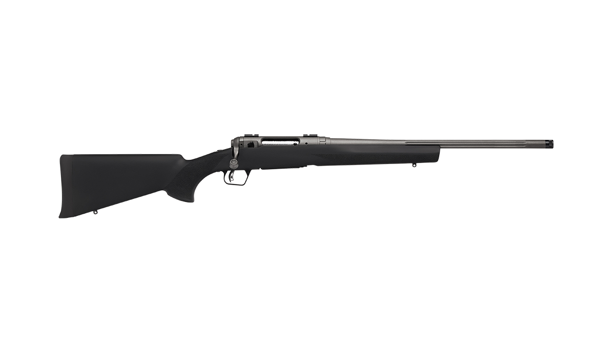 Savage Arms 33013 110 Trail Hunter Lite V2 Full Size 6.5 PRC 2+1 20" Black Fluted Barrel, Black Carbon Steel Drilled & Tapped Receiver, Black Hogue OverMolded Synthetic Stock, Right Hand