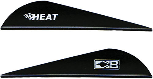 Bohning Heat Vane 2.5" Solid Black Arrow Vanes 36-Pack