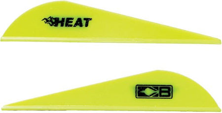 Bohning Heat Vane 2.5" Solid Neon Yellow Arrow Vanes 36-Pack