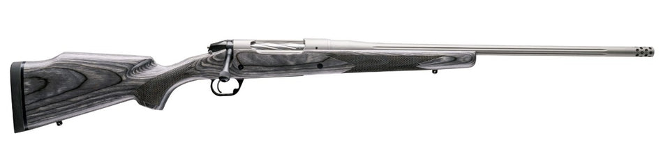Bergara Rifles BPR40-7REM Premier Platinum Stalker Full Size 7mm Rem Mag 3+1 22" Titanium Cerakote Fluted Threaded Barrel, Titanium Cerakote Stainless Steel Drilled & Tapped Receiver, Gray Pepper Fixe