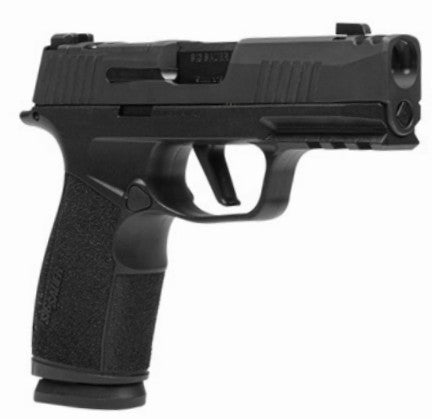Sig Sauer 365XCA-9-COMP-MS-10 P365 XMacro COMP Compact 9mm Luger 10+1 3.10" Carbon Steel Barrel, Black Nitron Integrated Compensator/Optic Ready/Serrated Stainless Steel Slide & Stainless Steel Frame