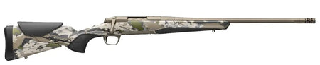 Browning 0360102005 X-Bolt 2 Speed 25 Creedmoor 4+1 18" Smoked Bronze Cerakote Fluted Threaded Barrel & Steel Drilled & Tapped Receiver, Ovix Camo w/Black Overmold Adj Vari-Tech Synthetic Stock, Right