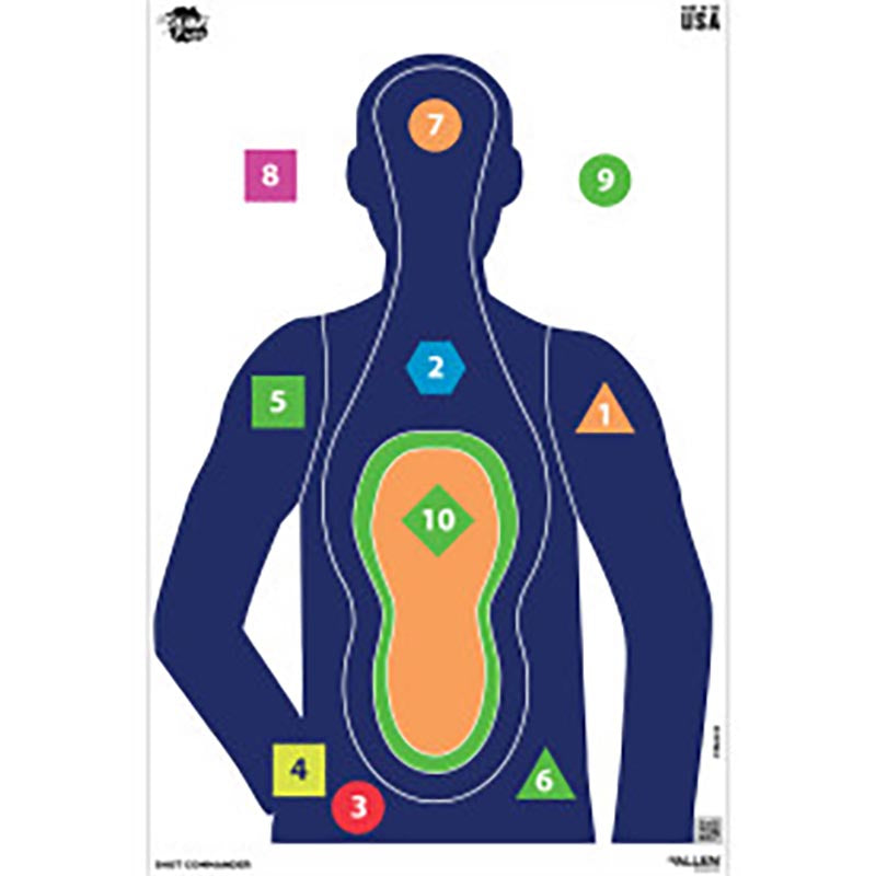 Allen EZ Aim Fun Shot Commander Silhouette Paper Target 23x35 - 3 Pack
