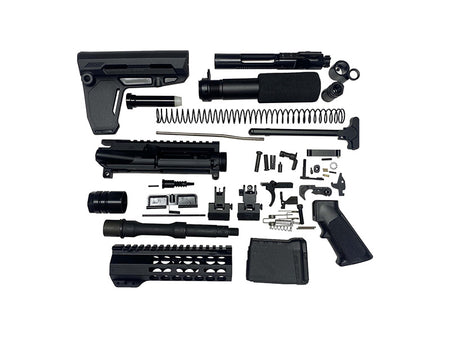 Bowden Tactical AR Pistol Build Kit 7.5" Barrel 7" Handguard Black