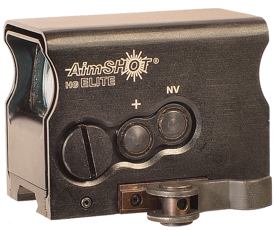 AimShot HGELITEBGREE HG Elite Black Anodized 1x34mm Green Crosshair Reticle Sight