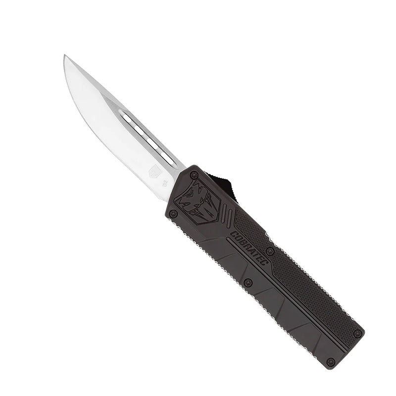 CobraTec Lightweight OTF Automatic Knife Black D2 Steel