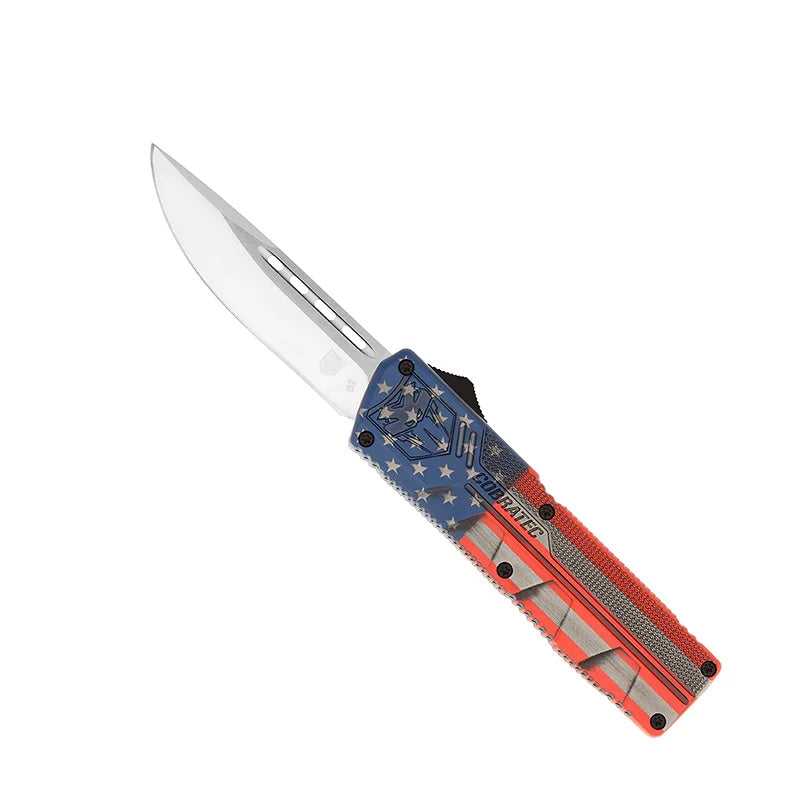 CobraTec Lightweight American Flag Cerakote OTF Knife