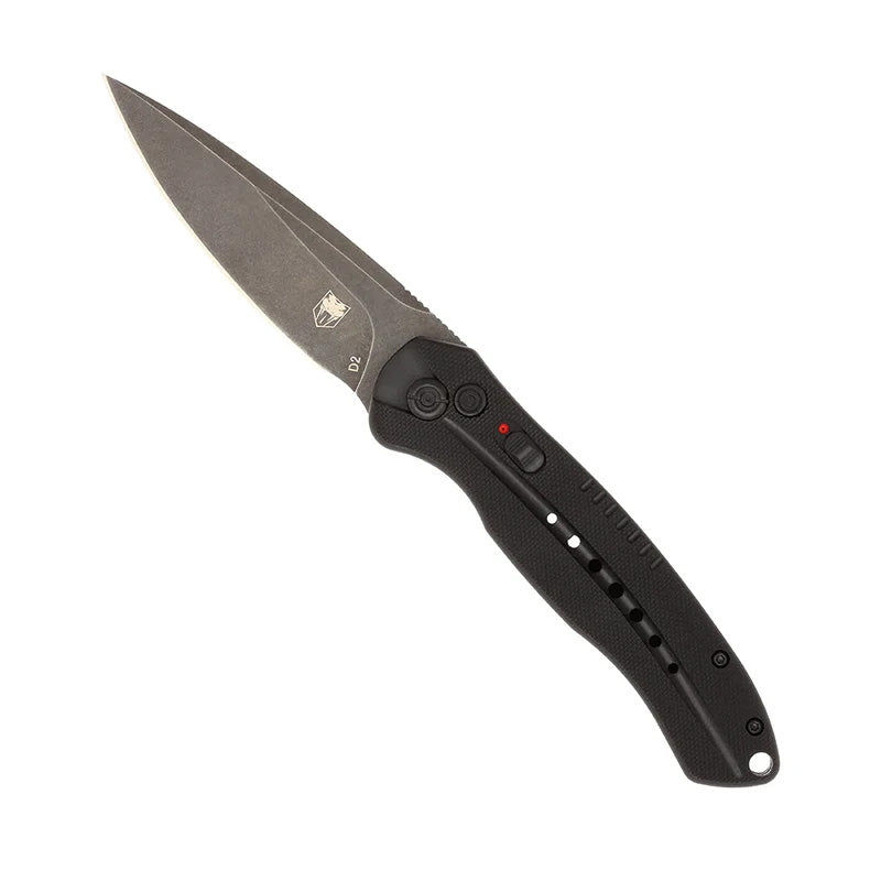 CobraTec Diablo Auto Folding Knife 3.5" D2 Steel Black