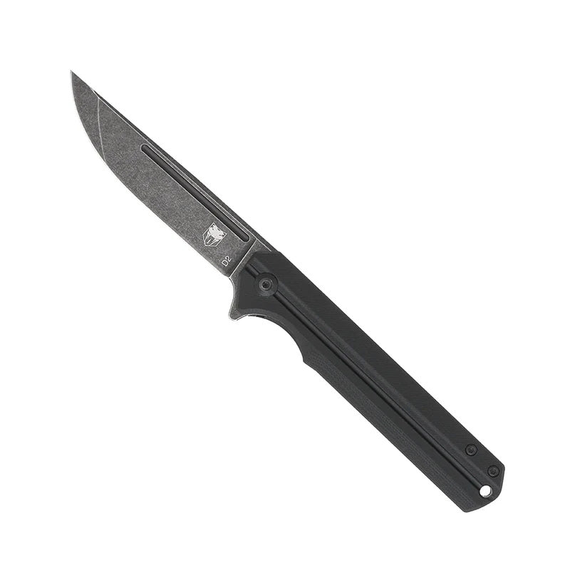 CobraTec Streamline Liner-Lock Folding Knife Black G-10 Stonewash D2 Blade