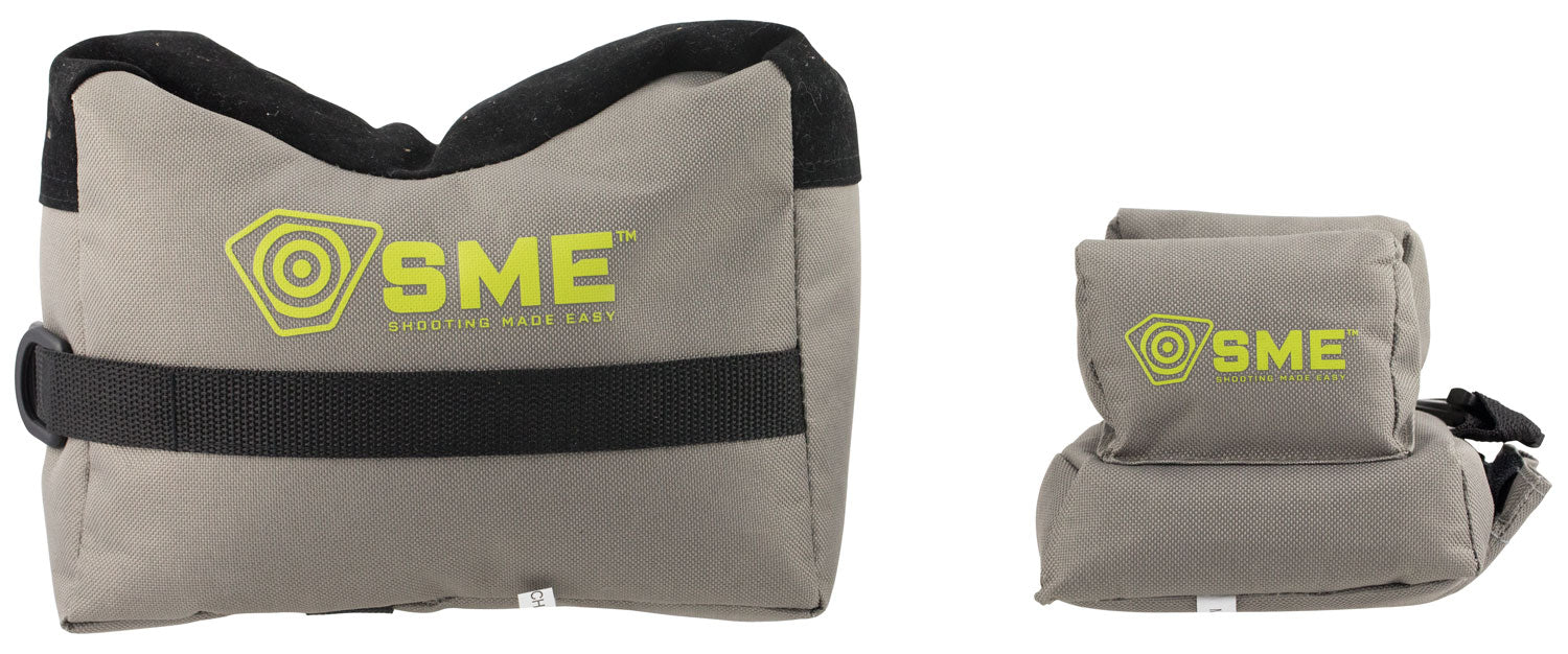 SME SMEGRF Front & Rear Gun Rest Shooting Bags, Poly Bead Filled, Suede Leather Topper, Non-Slip Bottom